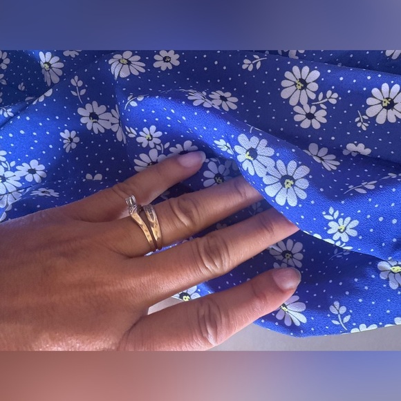 Lane Bryant - Floral Maxi Dress - High Low - Size 14- Blue Flowers flare - Picture 9 of 16